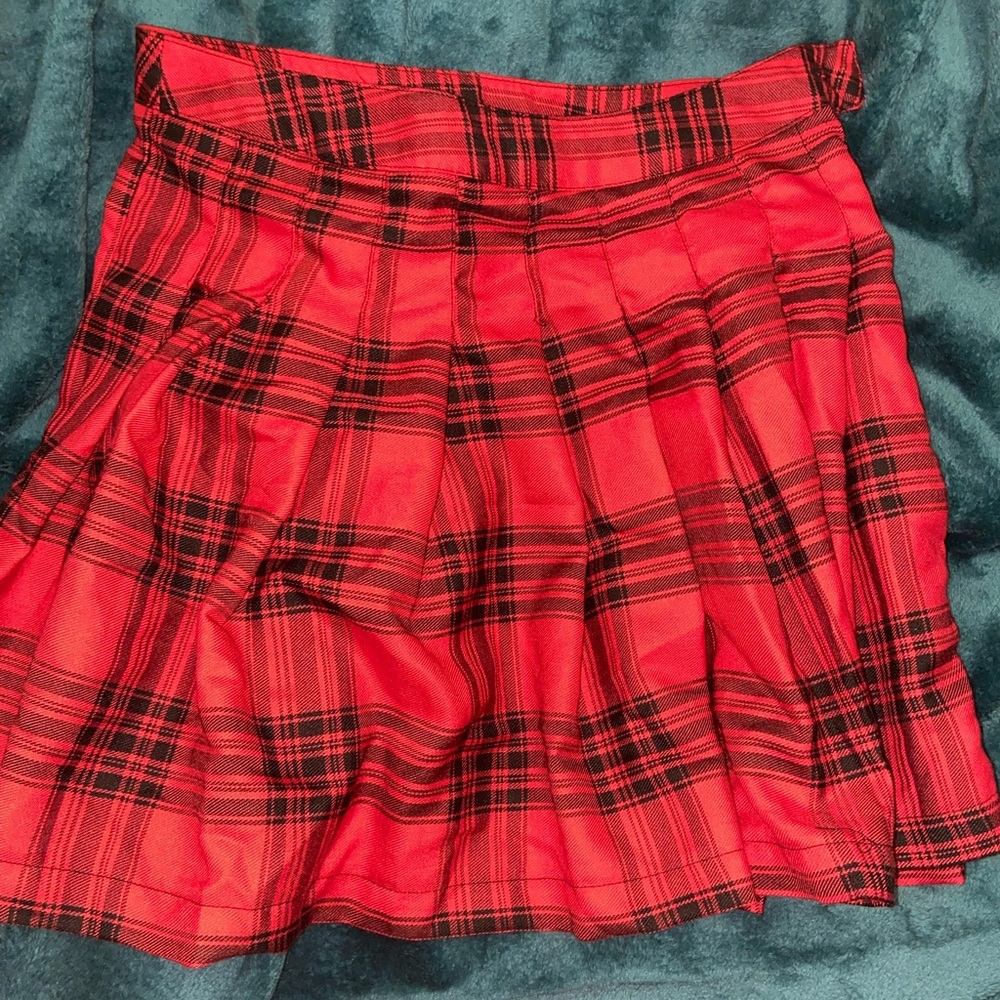 Red Plaid Tennis Skirt